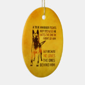 Belgischer Schäfer - Malinois - wahrer Krieger Keramik Ornament (Rechts)