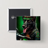 Belgischer Schäferfahrrad St. Patrick's Day Button (Vorne & Hinten)