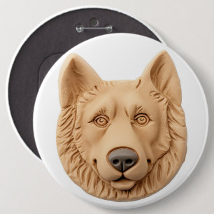 Belgischer Schäferhund 3D Inspiriert Button