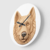 Belgischer Schäferhund 3D Inspiriert Große Wanduhr (Winkel)