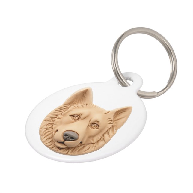 Belgischer Schäferhund 3D Inspiriert Haustiermarke (Seite)