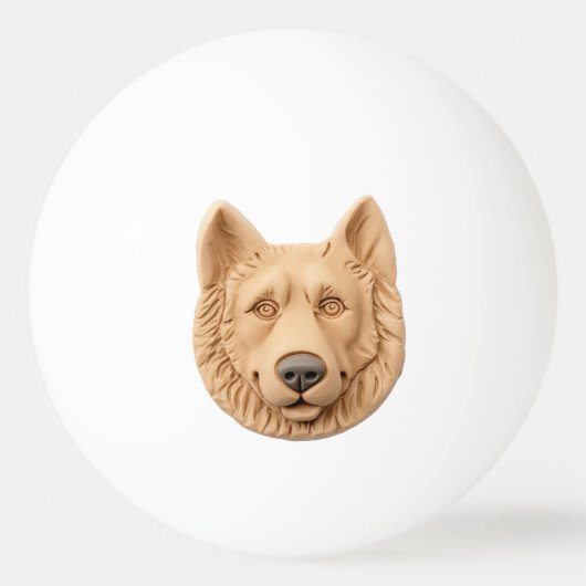 Belgischer Schäferhund 3D Inspiriert Tischtennisball (Rückseite)