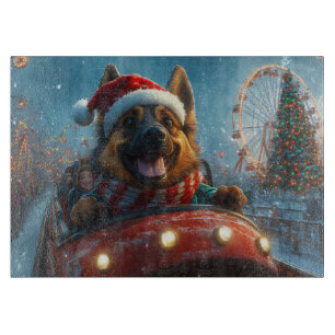 Belgischer Schäferhund Achterbahn Weihnachten Schneidebrett