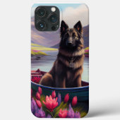 Belgischer Schäferhund auf einem Paddel: Ein Lands Case-Mate iPhone Hülle (Rückseite)