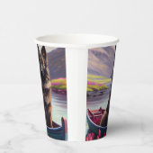 Belgischer Schäferhund auf einem Paddel: Ein Lands Pappbecher (Rechts)