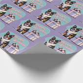 Belgischer Schäferhund Dog Colorful Geschenkpapier (Ecke)