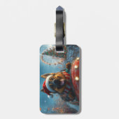 Belgischer Schäferhund Dog Roller Untersetzer Weih Gepäckanhänger (Rückseite vertikal)