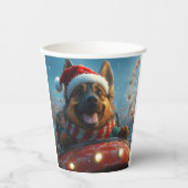 Belgischer Schäferhund Dog Roller Untersetzer Weih Pappbecher (Vorderseite)