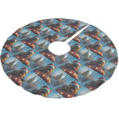 Belgischer Schäferhund Dog Roller Untersetzer Weih Polyester Weihnachtsbaumdecke (Schrägansicht)