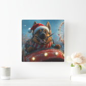 Belgischer Schäferhund Dog Roller Untersetzer Weih Quadratische Wanduhr (Zuhause)