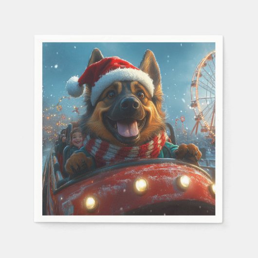 Belgischer Schäferhund Dog Roller Untersetzer Weih Serviette (Vorderseite)