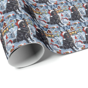 Belgischer Schäferhund Dog Winter Wonderland Weihn Geschenkpapier