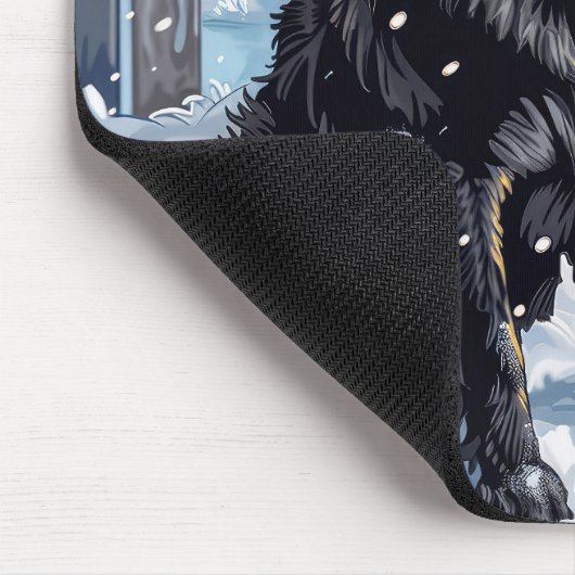 Belgischer Schäferhund Dog Winter Wonderland Weihn Mousepad (Ecke)