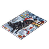 Belgischer Schäferhund Dog Winter Wonderland Weihn Notizblock (Linke Seite)