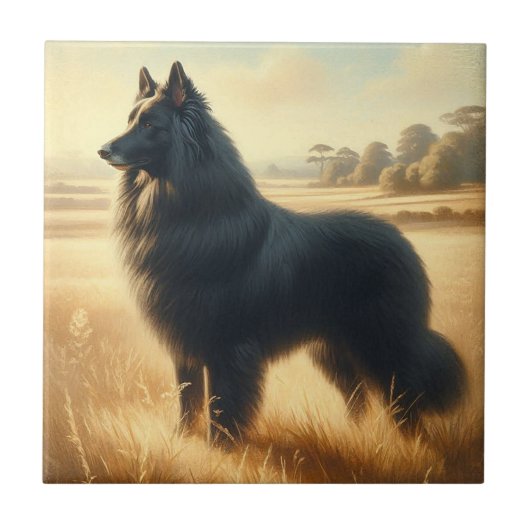 Belgischer Schäferhund Fliese (Vorderseite)