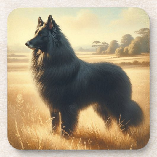 Belgischer Schäferhund Getränkeuntersetzer (Vorderseite)