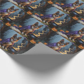 Belgischer Schäferhund Hund Kalkmalerei Geschenkpapier (Ecke)