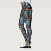 Belgischer Schäferhund Hund Kalkmalerei Leggings (Links)