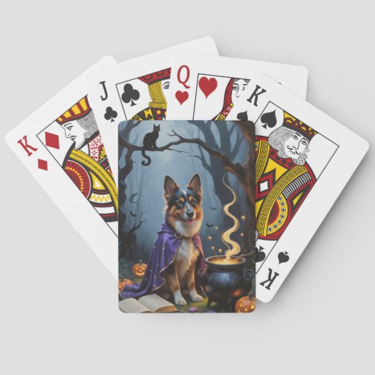 Belgischer Schäferhund Hund Kalkmalerei Spielkarten (Rückseite)