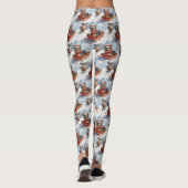 Belgischer Schäferhund in Sledge Let it Schnee Wei Leggings (Rückseite)