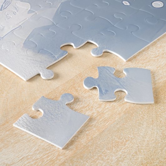 Belgischer Schäferhund in Sledge Let it Schnee Wei Puzzle (Seite)