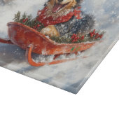 Belgischer Schäferhund in Sledge Let it Schnee Wei Schneidebrett (Ecke)