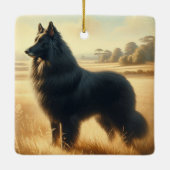 Belgischer Schäferhund Keramikornament (Rückseite)