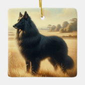 Belgischer Schäferhund Keramikornament (Vorderseite)