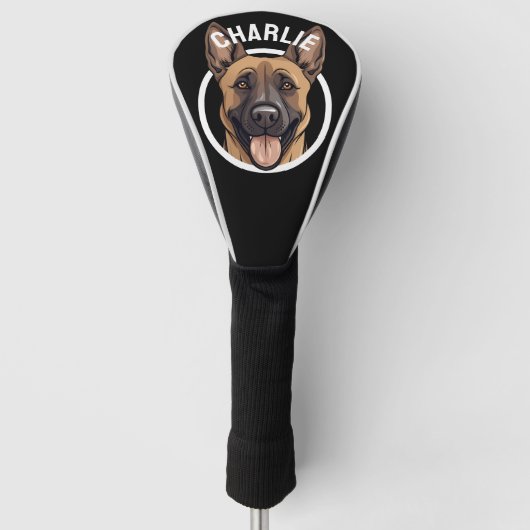 Belgischer Schäferhund Malinois Dog Lover Individu Golf Headcover (Vorderseite)