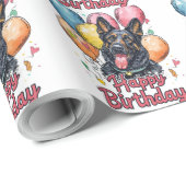 Belgischer Schäferhund mit Balloons Geschenkpapier (Rolleneckpunkt)