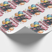 Belgischer Schäferhund mit Balloons Geschenkpapier (Ecke)