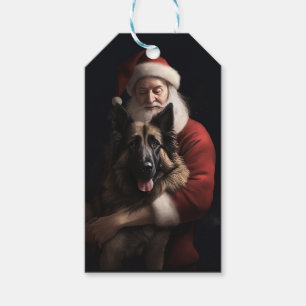 Belgischer Schäferhund Nikolaus Weihnachtsfest Geschenkanhänger