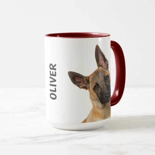 Belgischer Schäferhund personalisierte Mug Tasse (VorderseiteRechts)