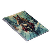 Belgischer Schäferhund Riding Motorrad Weihnachten Notizblock (Rechte Seite)