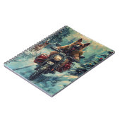 Belgischer Schäferhund Riding Motorrad Weihnachten Notizblock (Linke Seite)