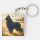 Belgischer Schäferhund Schlüsselanhänger (Rückseite)