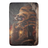 Belgischer Schäferhund Snowy Sleigh Weihnachtsdeko Badematte (Vorderseite Vertikal)