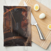 Belgischer Schäferhund Snowy Sleigh Weihnachtsdeko Geschirrtuch (Viertel Falte)