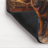 Belgischer Schäferhund Snowy Sleigh Weihnachtsdeko Mousepad (Ecke)