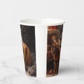 Belgischer Schäferhund Snowy Sleigh Weihnachtsdeko Pappbecher (Links)