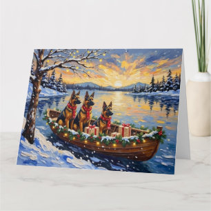 Belgischer Schäferhund Tervuren Weihnachtsboot Url Karte