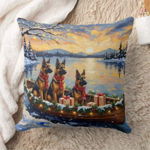 Belgischer Schäferhund Tervuren Weihnachtsboot Url Kissen