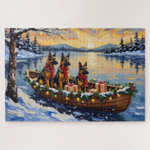 Belgischer Schäferhund Tervuren Weihnachtsboot Url Puzzle