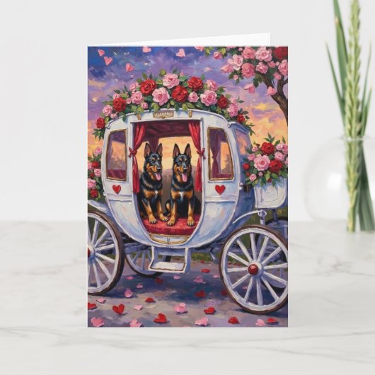 Belgischer Schäferhund Valentinstag Karte (Vorderseite)
