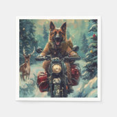 Belgischer Schäferhund Weihnachten Serviette (Vorderseite)