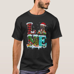 Belgischer Schäferhund Weihnachtsbaum Lights Santa T-Shirt