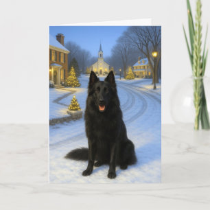 Belgischer Schäferhund Weihnachtskarte Feiertagskarte