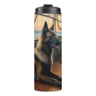 Belgischer Schäferhund Weihnachtskreuzfahrt: Pawso Thermosbecher