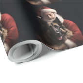 Belgischer Schäferhund Weihnachtsmann Feierliche W Geschenkpapier (Rolleneckpunkt)
