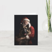 Belgischer Schäferhund Weihnachtsmann Feierliche W Karte (Vorderseite)